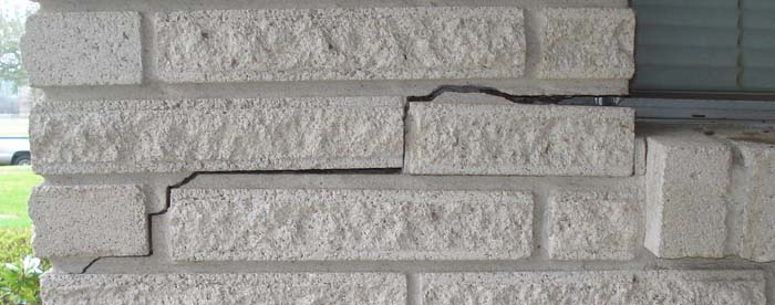 exterior brick cracks due to foundation problems