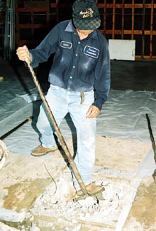 This working is creating a box, or boxing the hole, which is the first stage of the digging process.