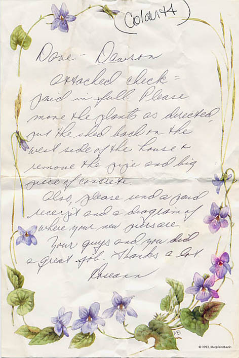 testimonial letter #6 for Dawson Foundation Repair