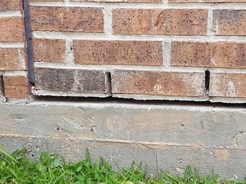 Exterior Brick Cracks due to Settlement