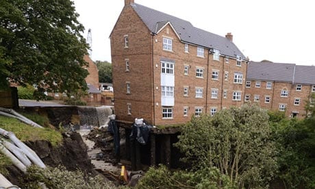 Streams and creeks can erode soil under a building's foundation.