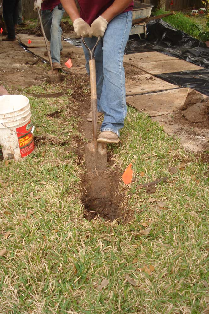 Digging the Trench - Dawson Foundation Repair