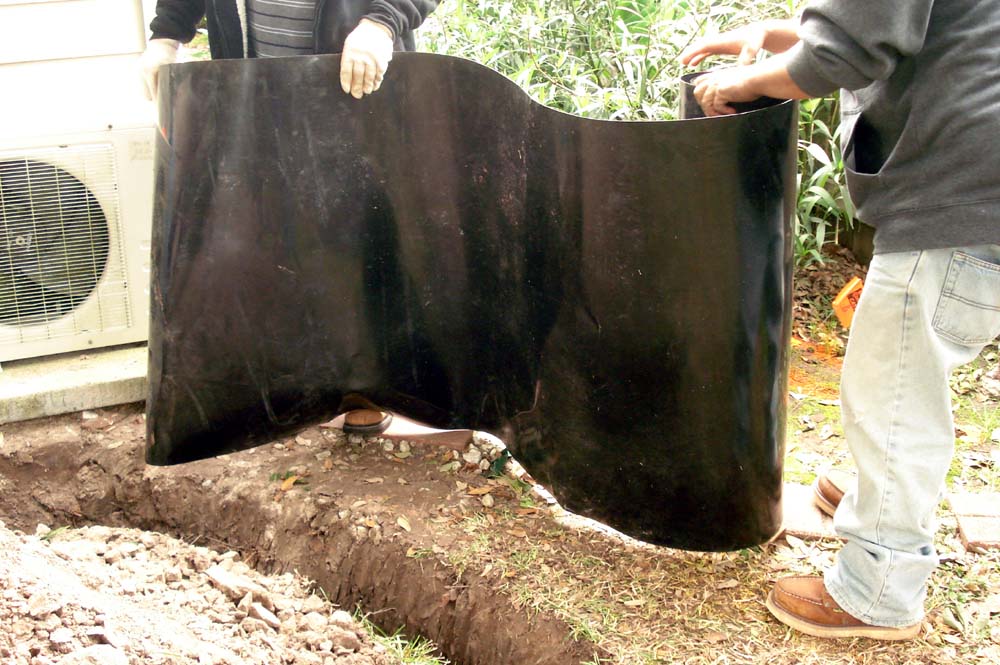 Polyethylene vinyl Root Barricade - 36 inches deep - Dawson Foundation Repair