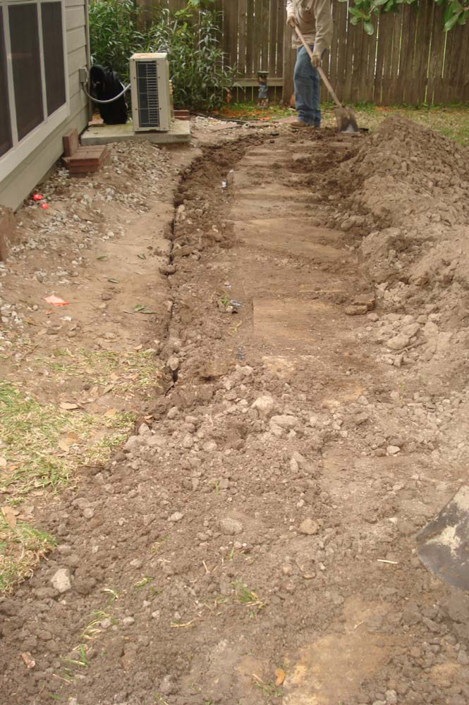 The Trench has been filled with dirt - Plano Foundation Repair