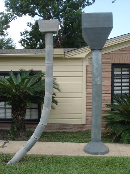 Comparison of a skewed column of pushed piles compared to a Bell Bottom Pier