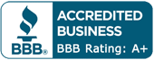 Better Business Bureau membership with an A+ rating for Dawson Foundation Repair