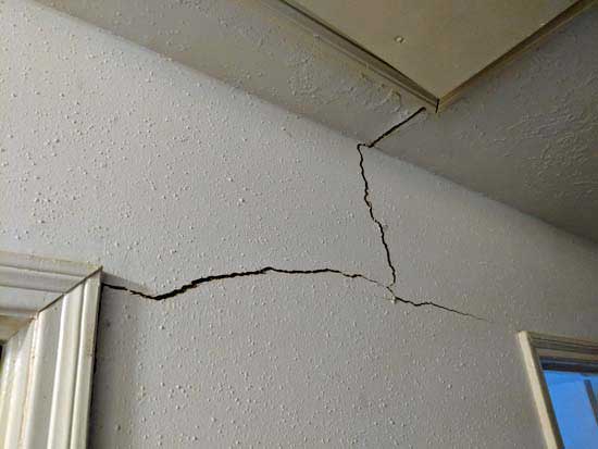 Interior Wall crack due to foundation movement