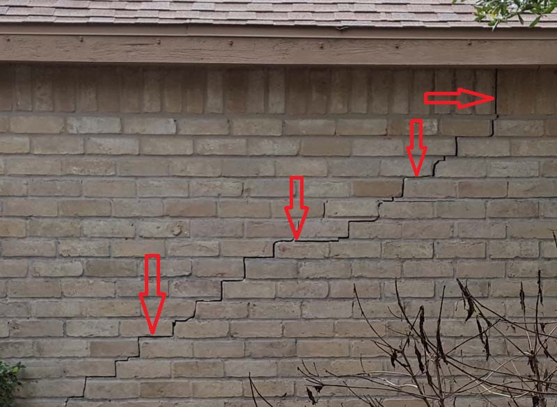 Foundation movement will often crack the weaker mortar before cracking the bricks