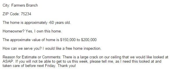 Large Cracks in a ceiling usually are an indication of settlement of the foundation.