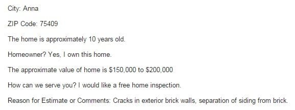 This Anna, Texas home is showing signs of foundation damage after 10 years, which is typical in the state of Texas.