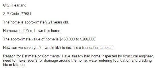 Dawson Foundation Repair can help homeowners in Pearland with drainage and related foundation problems.