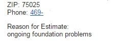 Foundation Problems and Plumbing Issues in Plano, Texas.